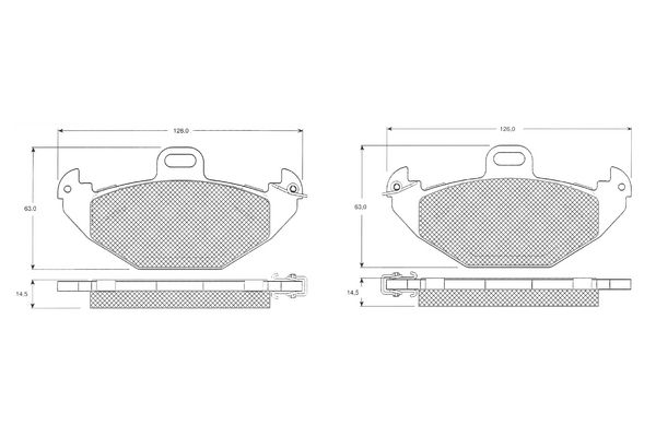 PROCODIS FRANCE Piduriklotsi komplekt,ketaspidur PF1238